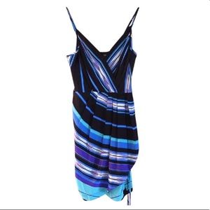 Yumi Kim purple blue & black Jayne silk dress